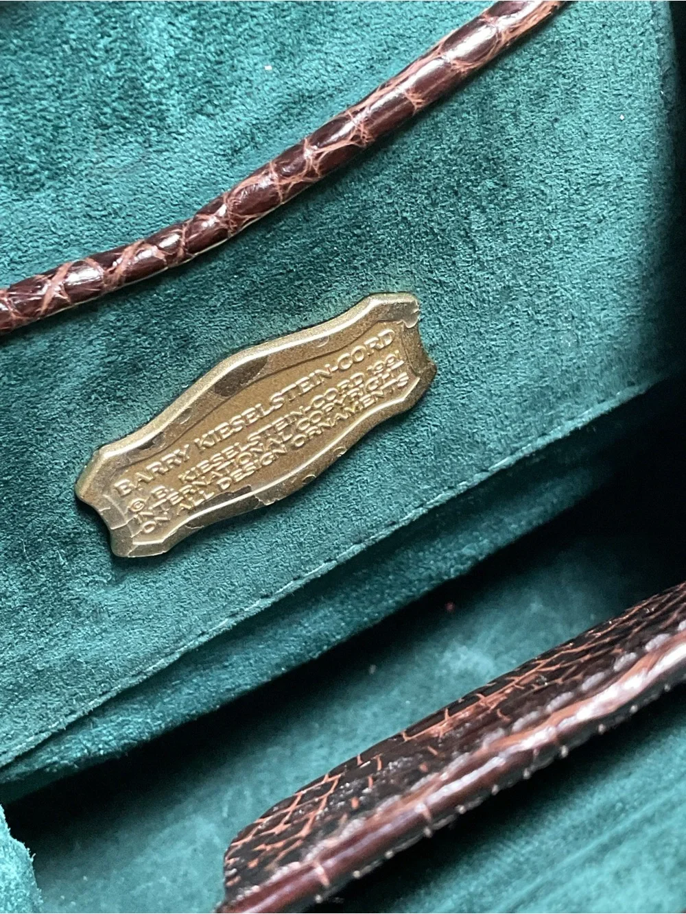 Barry Kieselstein-Cord Vintage Alligator Trophy Frame Bag